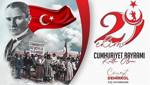 Kaymakamımız Sayın Cüneyt Demirkol’un “29 Ekim Cumhuriyet Bayramı” Mesajı
